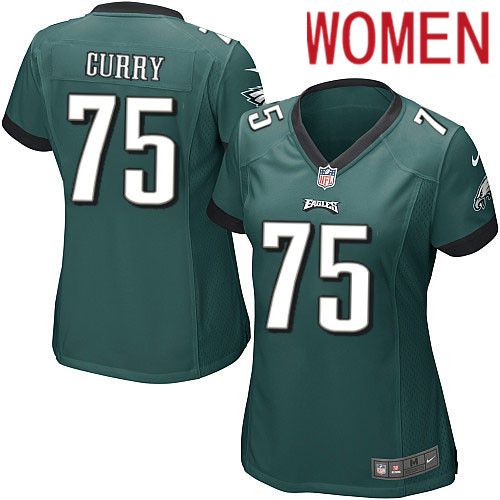Women Philadelphia Eagles 75 Vinny Curry Nike Midnight Green Game NFL Jersey